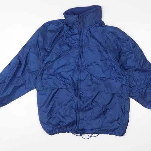 Eddie Bauer Men's Blue Windbreaker Jacket Size M Lightweight Nylon