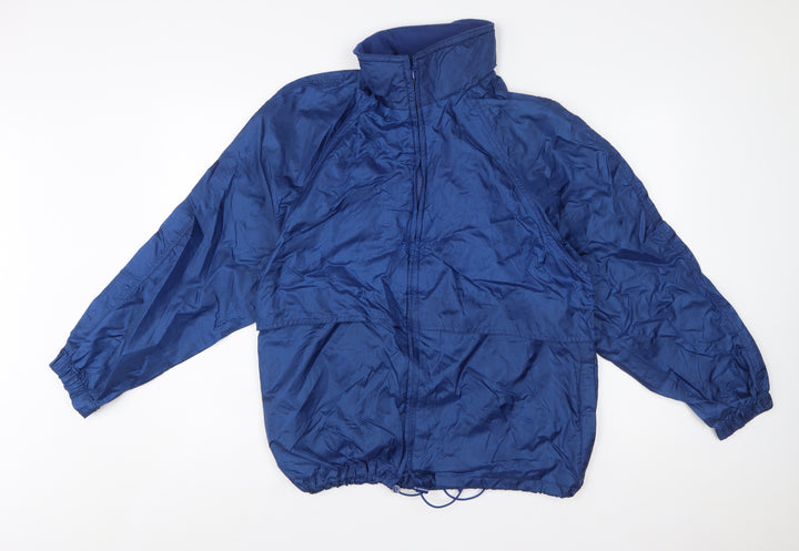 Eddie Bauer Men's Blue Windbreaker Jacket Size M Lightweight Nylon
