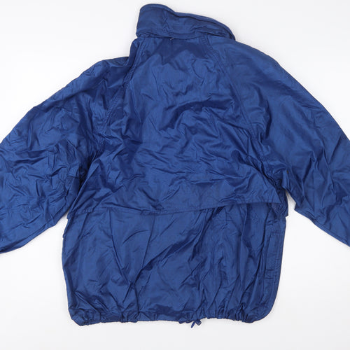 Eddie Bauer Men's Blue Windbreaker Jacket Size M Lightweight Nylon