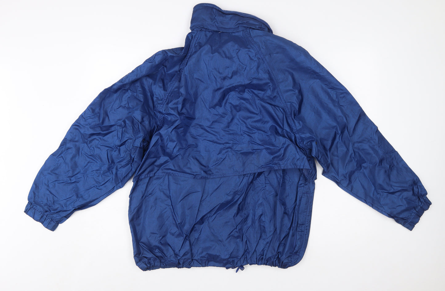 Eddie Bauer Men's Blue Windbreaker Jacket Size M Lightweight Nylon