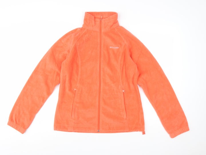 Columbia Womens Orange Fleece Full Zip Jacket Size M