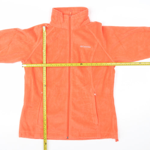 Columbia Womens Orange Fleece Full Zip Jacket Size M