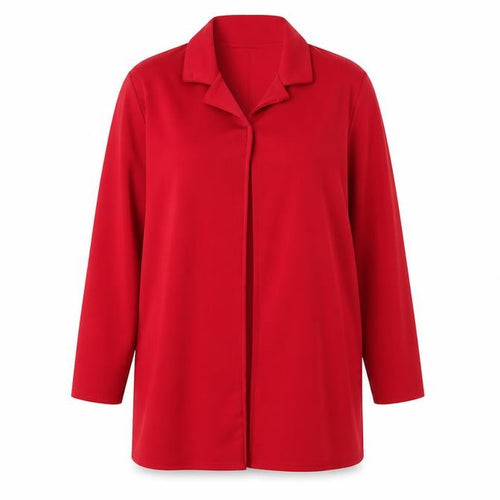 Boohoo Women Red Size 14 Long Sleeve Open Front Blazer Jacket