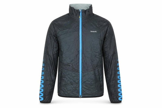 Reebok Men's Black Medium Windbreaker Jacket Lightweight Zip