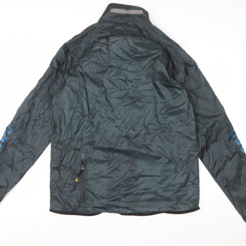 Reebok Men's Black Medium Windbreaker Jacket Lightweight Zip
