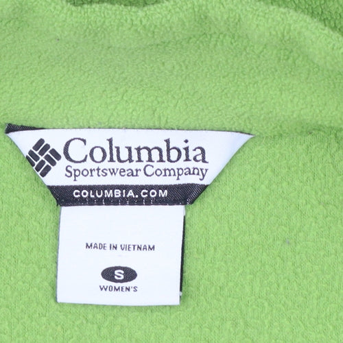 Columbia Women Green Fleece Full Zip Jacket Size S Outdoor