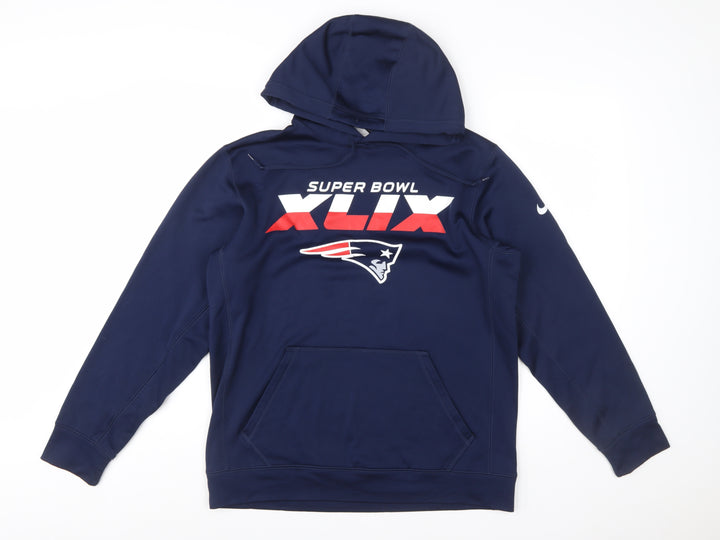 Nike Men's Blue Therma-Fit Super Bowl XLIX Pullover Hoodie Size M