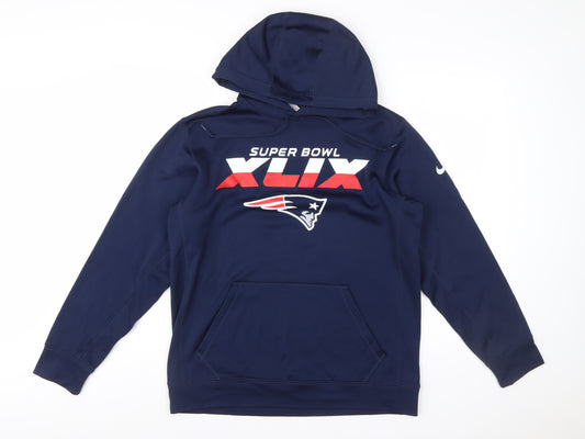 Nike Men's Blue Therma-Fit Super Bowl XLIX Pullover Hoodie Size M