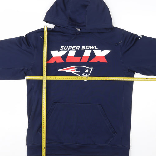 Nike Men's Blue Therma-Fit Super Bowl XLIX Pullover Hoodie Size M