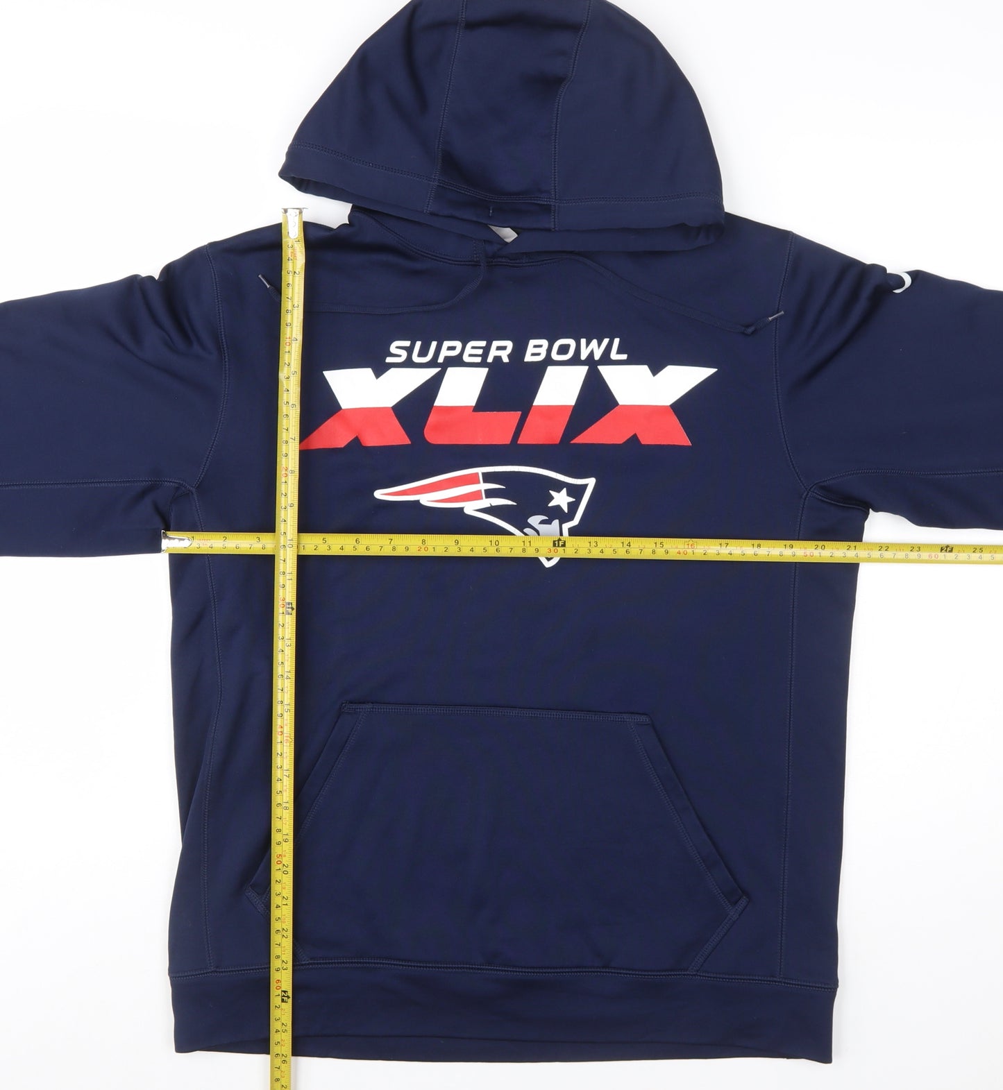 Nike Men's Blue Therma-Fit Super Bowl XLIX Pullover Hoodie Size M