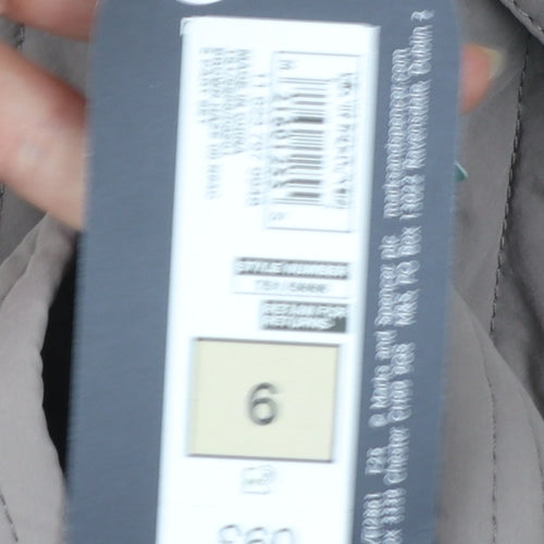 Marks and Spencer Women Brown Quilted Belted Jacket Size 6