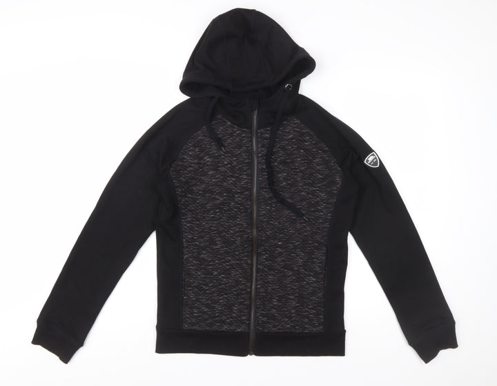 Trespass Womens Black Full Zip Hoodie UK 10 Polyester Blend