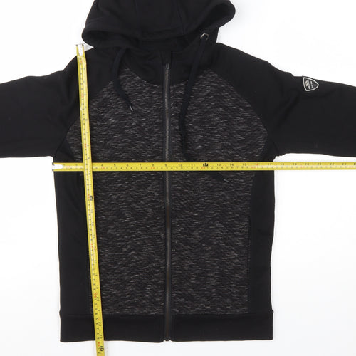 Trespass Womens Black Full Zip Hoodie UK 10 Polyester Blend