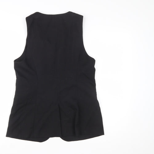 H&M Women Black Size 14 Sleeveless Suit Waistcoat Classic Tailored