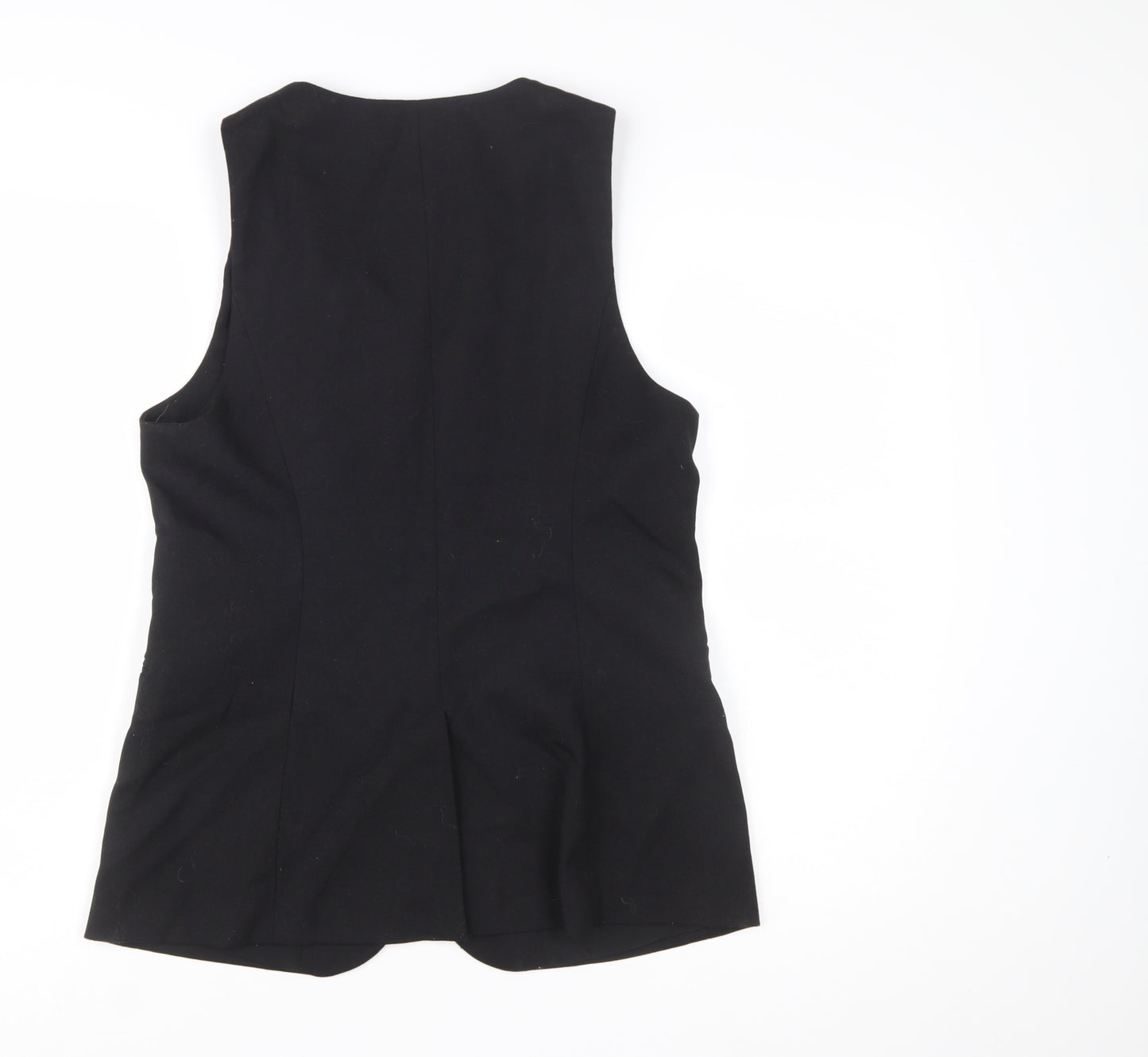 H&M Women Black Size 14 Sleeveless Suit Waistcoat Classic Tailored