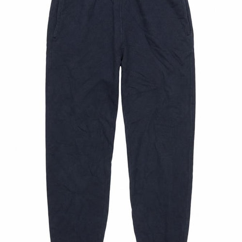 UNIQLO Men's Black Jogger Trousers M Cotton Blend Regular Fit