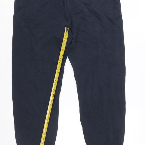 UNIQLO Men's Black Jogger Trousers M Cotton Blend Regular Fit