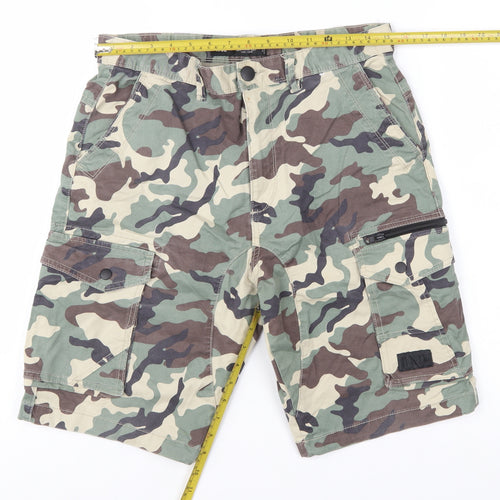Denim Co. Men's Green Camouflage Cargo Shorts Size M W32