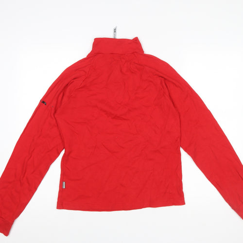 Trespass Women's Red 1/4 Zip Pullover Sweatshirt Size S Cotton