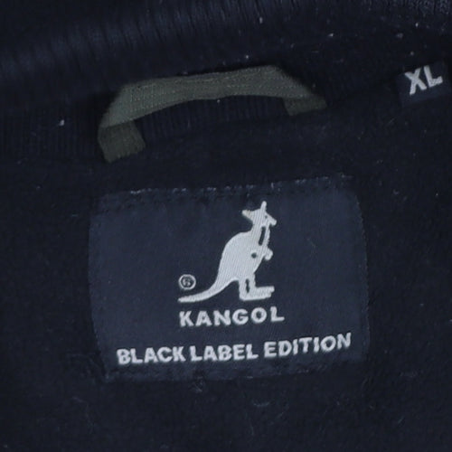 Kangol Mens Green XL Bomber Jacket Hooded Black Label Edition