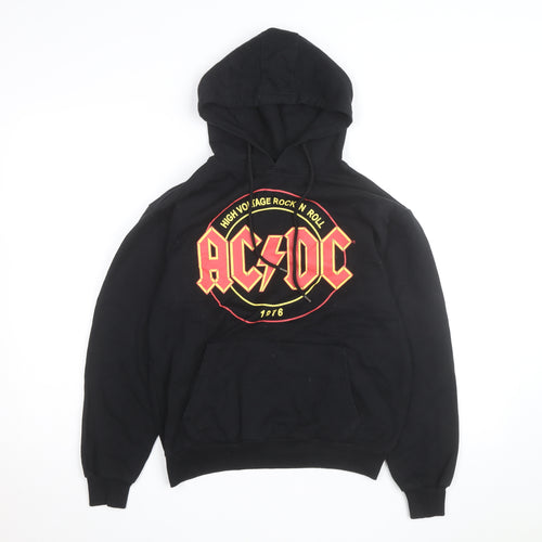 AC/DC Men's Black Pullover Hoodie Small Rock Band Graphic