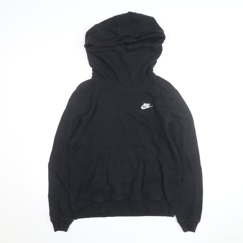 Nike Men Black Pullover Hoodie Medium Fleece Sportswear