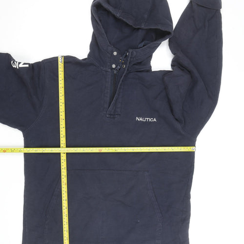 Nautica Men's Blue Pullover 1/4 Zip Hoodie Size S