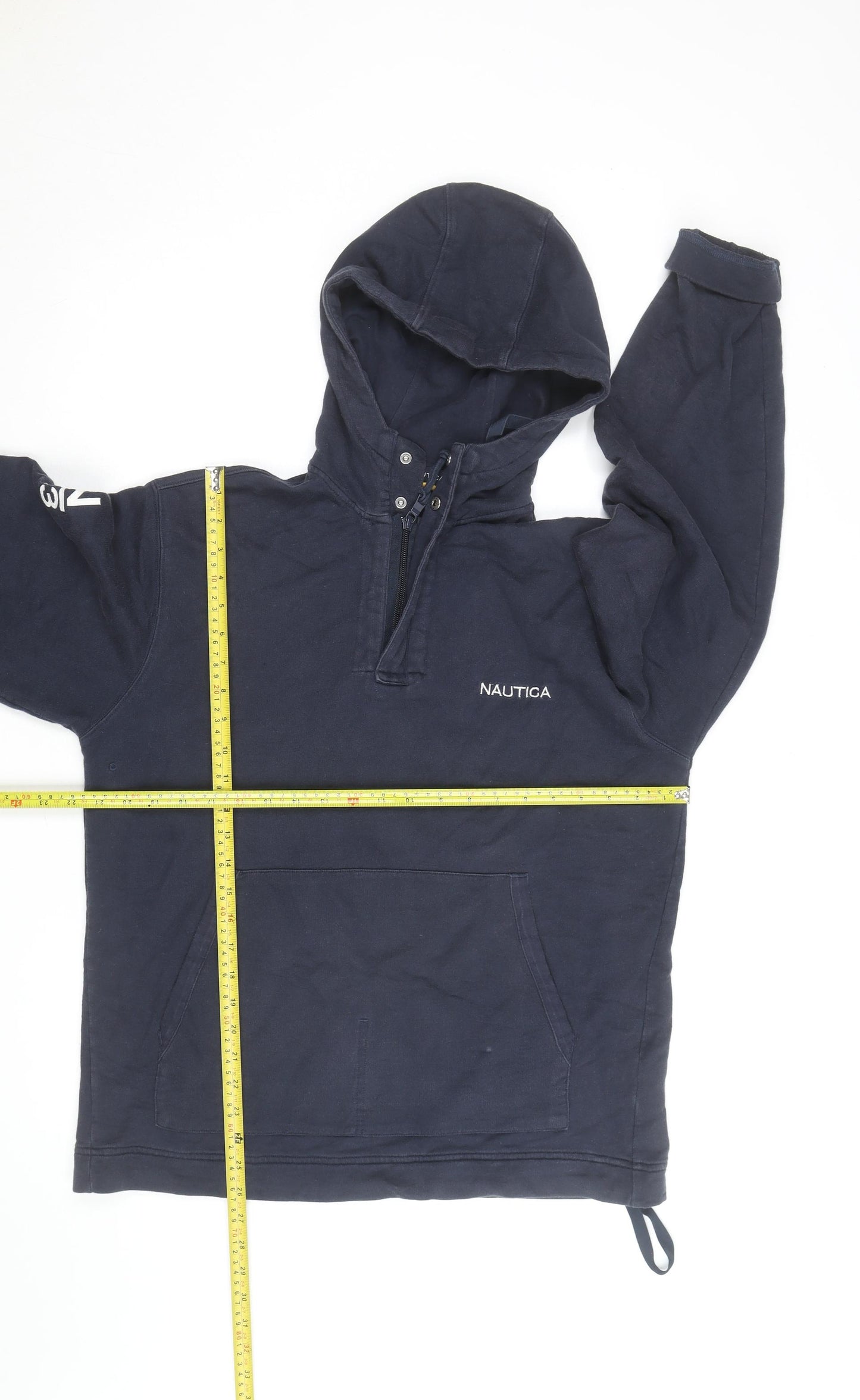 Nautica Men's Blue Pullover 1/4 Zip Hoodie Size S