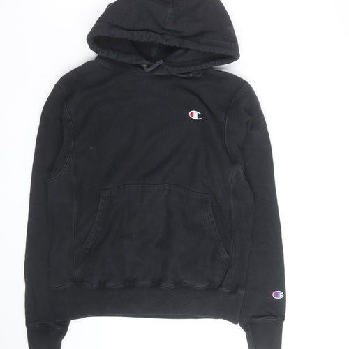 Champion Men's Black Small Pullover Hoodie Fleece Sweatshirt