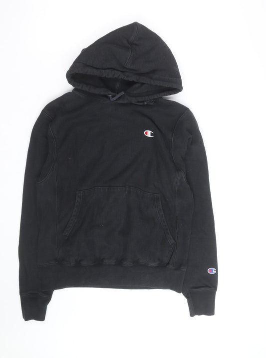 Champion Men's Black Small Pullover Hoodie Fleece Sweatshirt