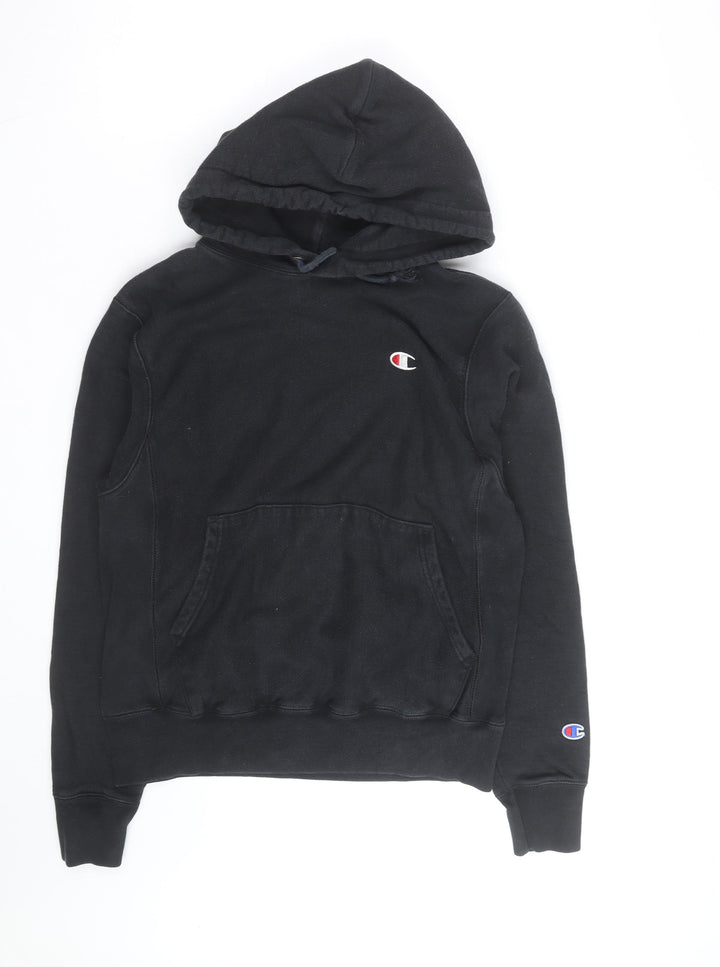 Champion Men's Black Small Pullover Hoodie Fleece Sweatshirt
