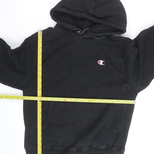Champion Men's Black Small Pullover Hoodie Fleece Sweatshirt