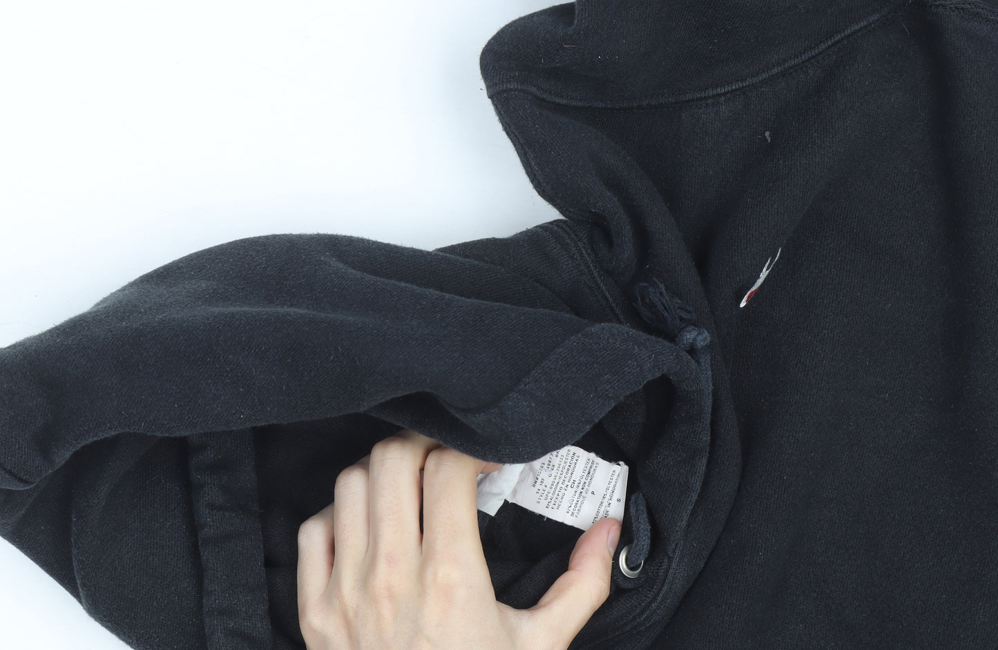 Champion Men's Black Small Pullover Hoodie Fleece Sweatshirt