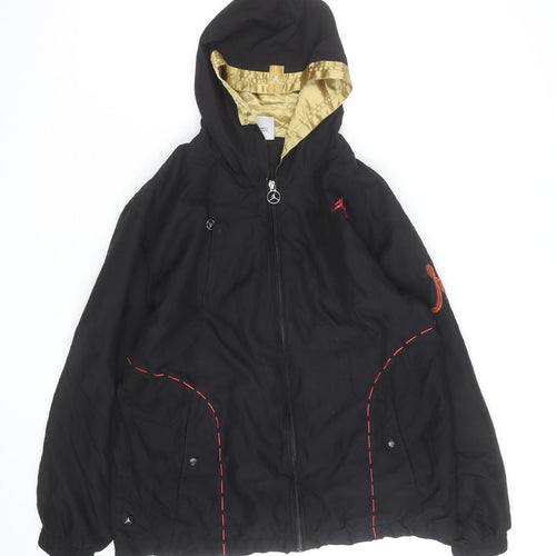 Jordan Men's Black Hooded Windbreaker Jacket M Sports Lined