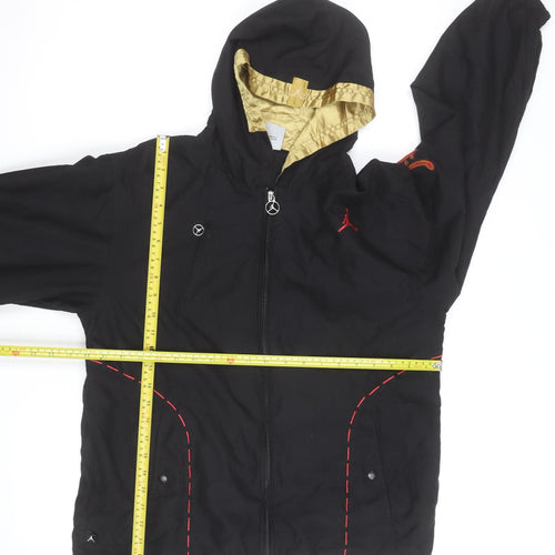 Jordan Men's Black Hooded Windbreaker Jacket M Sports Lined