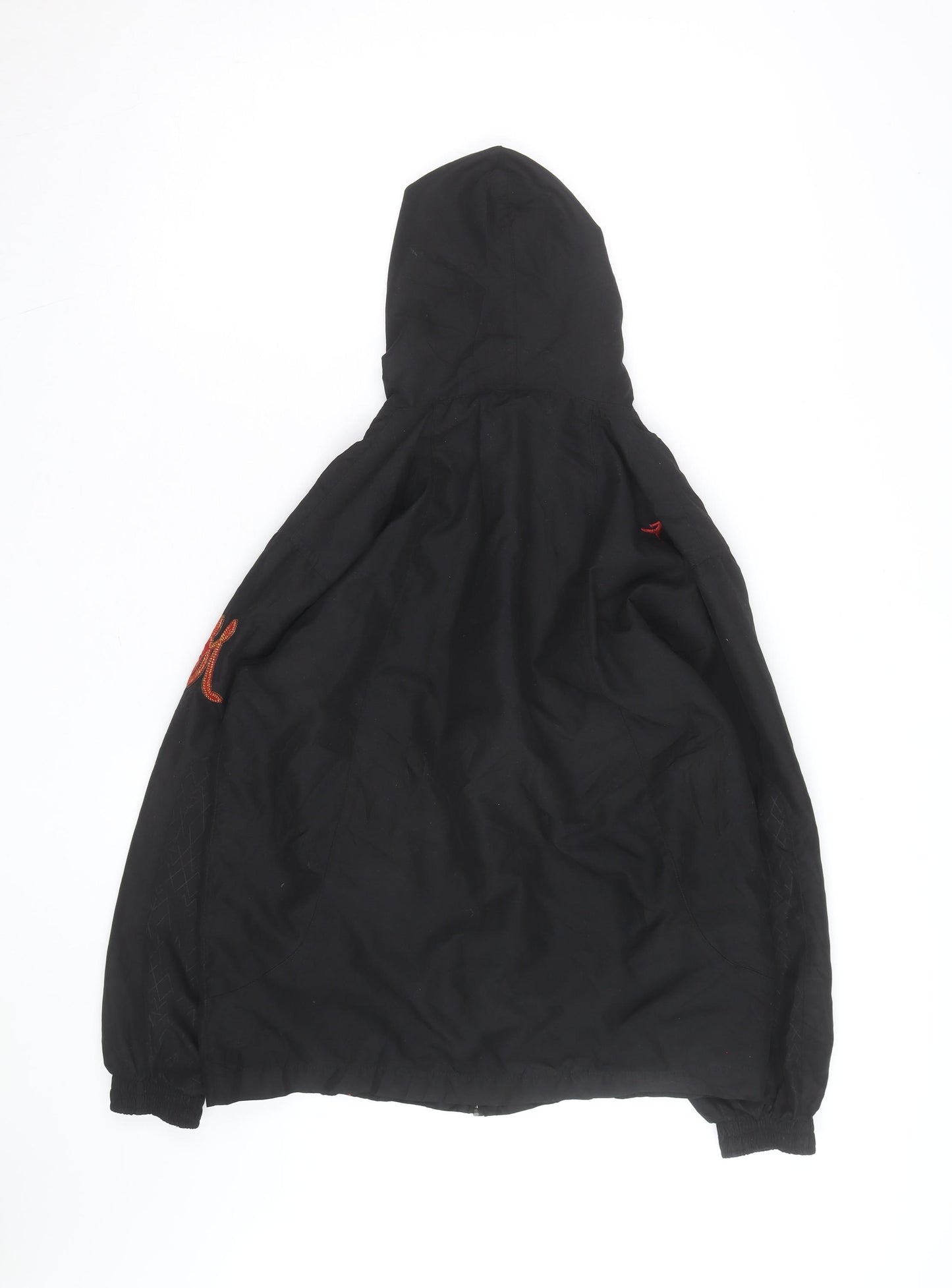 Jordan Men's Black Hooded Windbreaker Jacket M Sports Lined