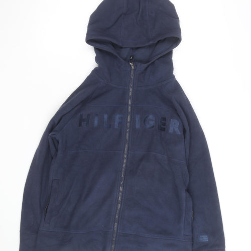 Tommy Hilfiger Men's Blue Full Zip Fleece Hoodie Size M