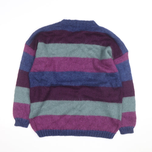 Braun Sport Men's Multicoloured Mohair Blend Striped Pullover Jumper S