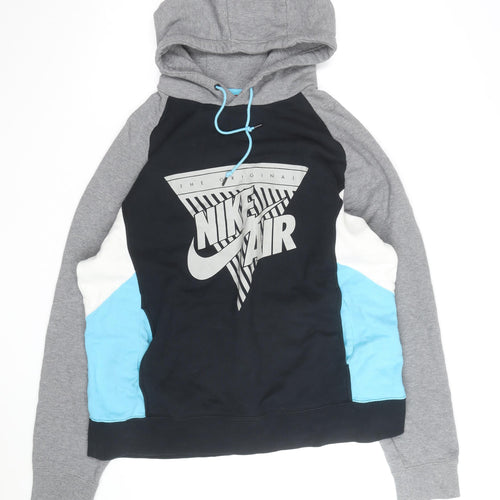 Nike Men's Black Grey XL Pullover Hoodie Graphic Sportswear