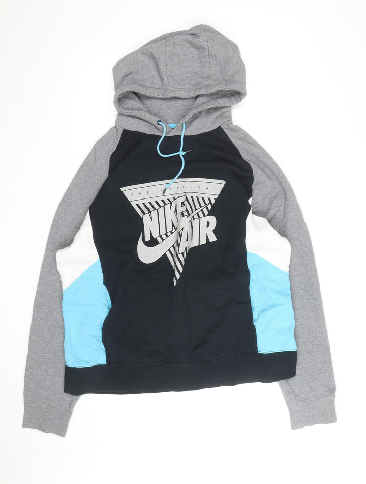 Nike Men's Black Grey XL Pullover Hoodie Graphic Sportswear