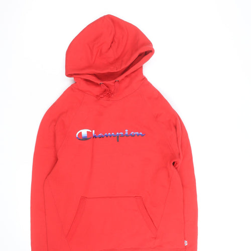 Champion Mens Red XL Pullover Hoodie with Logo Front