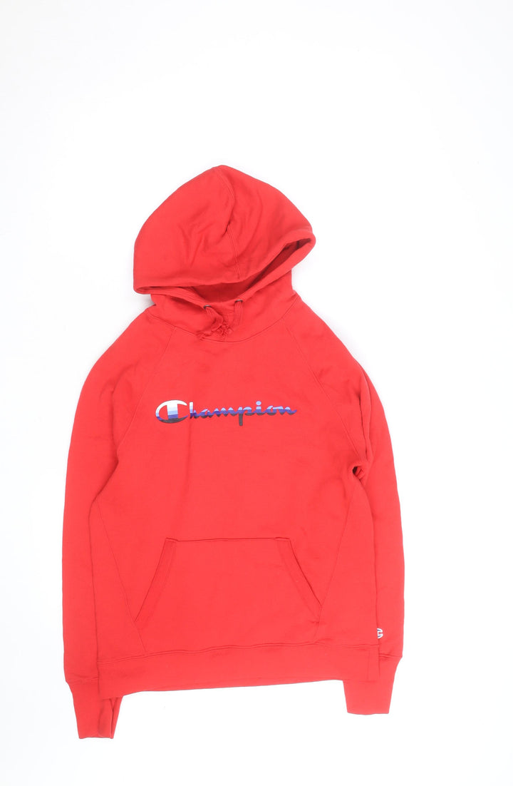 Champion Mens Red XL Pullover Hoodie with Logo Front