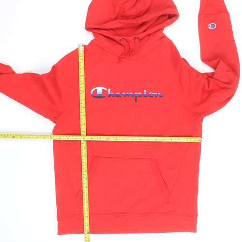 Champion Mens Red XL Pullover Hoodie with Logo Front