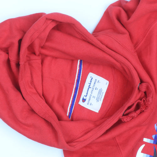 Champion Mens Red XL Pullover Hoodie with Logo Front