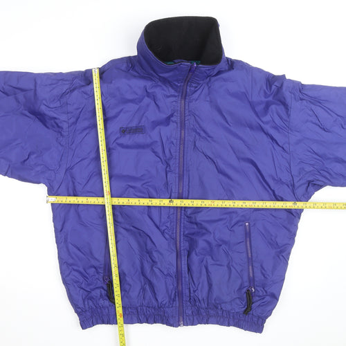 Columbia Mens Blue L Puffer Jacket Nylon Outdoor Full Zip Winter Coat