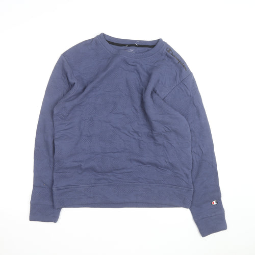 Champion Men's Blue Crew Neck Pullover Sweatshirt Size M