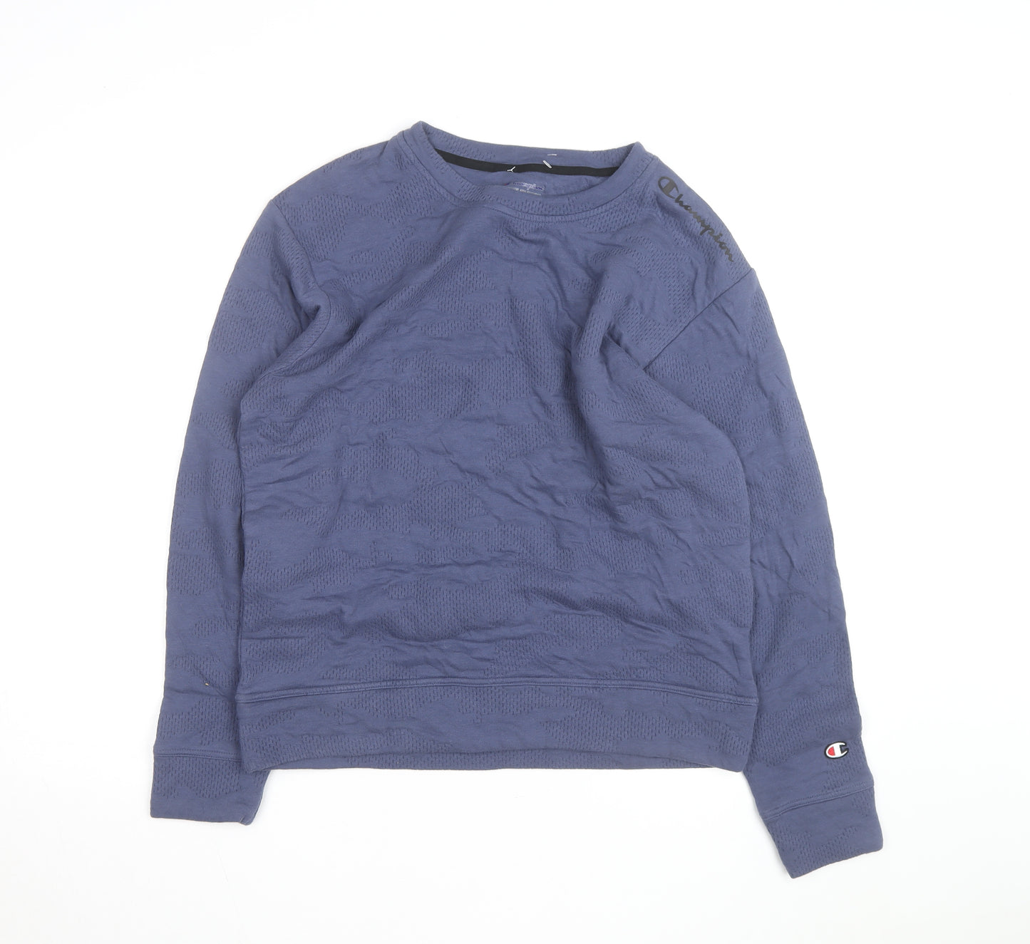 Champion Men's Blue Crew Neck Pullover Sweatshirt Size M