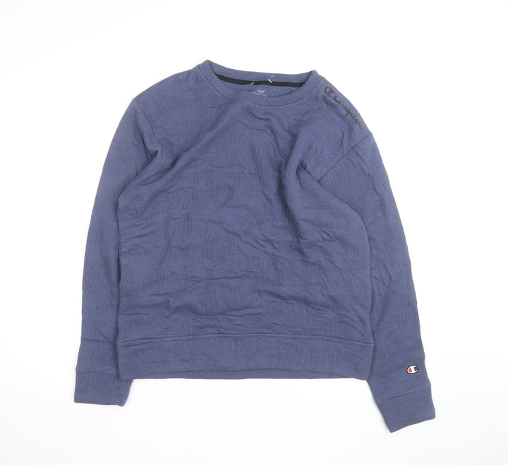 Champion Men's Blue Crew Neck Pullover Sweatshirt Size M