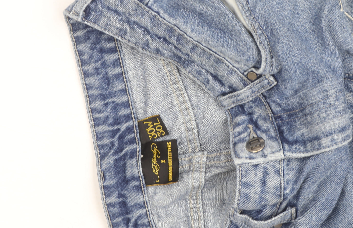 Ed Hardy Men's Blue Embroidered Dragon Denim Jeans 30W 30L Relaxed Fit