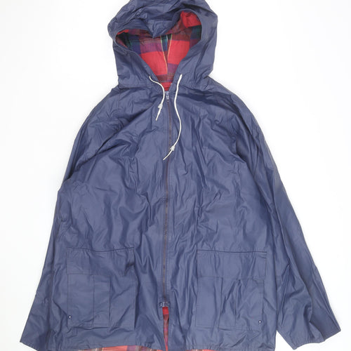 Totes Men’s Blue Hooded Waterproof Rain Coat Jacket L
